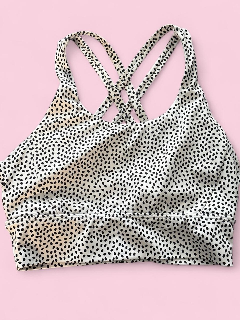 Buff Bunny sports bra in light “Bossy” print (Size S)